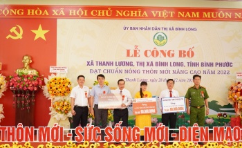 Xã Thanh Lương đạt chuẩn nông thôn mới nâng cao
